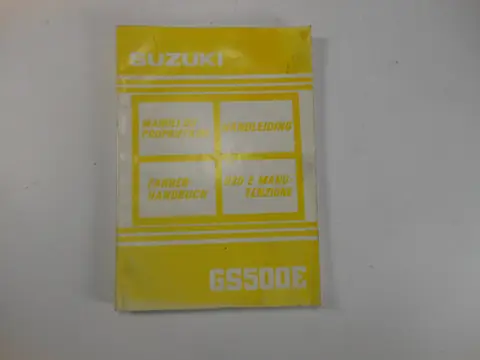 INSTRUCTIEBOEKJE Suzuki GS 500 E 1989 - 2001