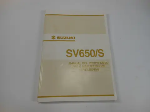 INSTRUCTIEBOEKJE Suzuki SV 650 2003 - 2009