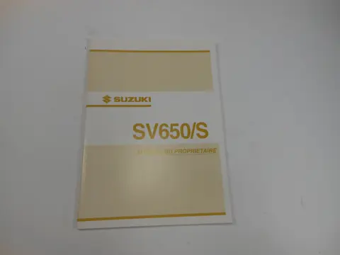 INSTRUCTIEBOEKJE Suzuki SV 650 2003 - 2009