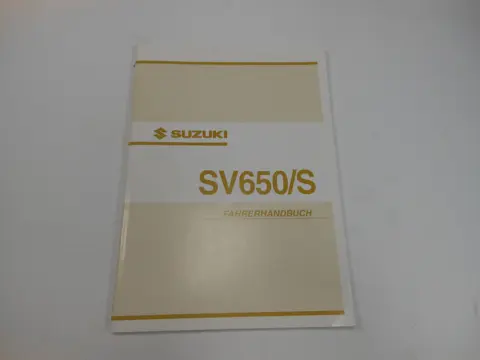 INSTRUCTIEBOEKJE Suzuki SV 650 2003 - 2009