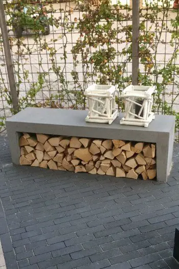 Betonnen tuinbank antraciet