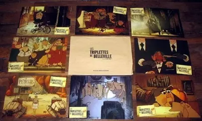 LES TRIPLETTES DE BELLEVILLE lobbycard set.