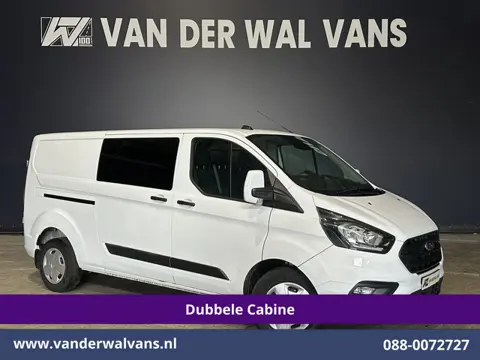 Ford Transit Custom 2.0 TDCI 131pk L2H1 Dubbele Cabine Euro6 Airco | 6-Zits | Cruisecontrol | 2550kg