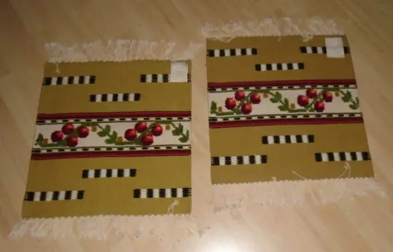 KELIM OKER KLEDEN FRUIT SET 50x50cm 2 STUKS NIEUW