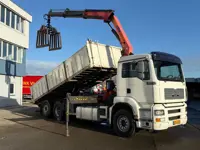 MAN TGA 26.350 6X2 KIPPER + PALFINGER PK16502 + REMOTE CONTROL