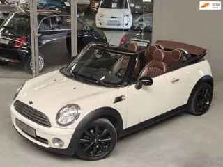 Mini Cabrio 1.6 Cooper Pepper Bruin Leder 100% dealer onderhouden