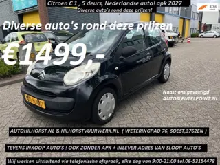 Citroen C1 1.0-12V ( Diverse auto's met apk rond deze prijzen)