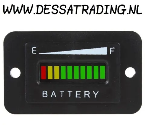 Accu indicator led inbouw 12/24 volt incl verz. 24,95