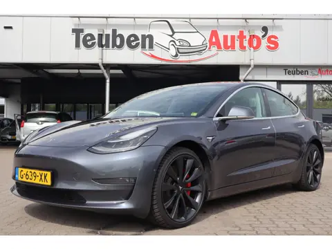 Tesla Model 3 Performance AWD 75 kWh | 89,8% SOH | Autopilot 3 | Lichtmetalen wielen | Lederen inter
