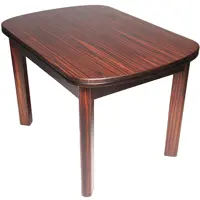 Art Deco - Mid-Century Eetkamertafel uitschuifbaar opgelegd gespiegeld palissander