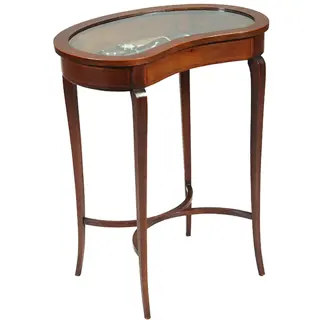 Victoriaans niervormig juwelentafeltje mahoniehout ca 1875