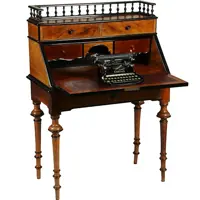 Noten met wildnoten Willem III secretaire met zwarte accenten ca 1875
