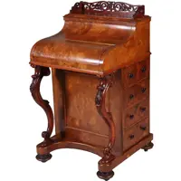 Davenport in wortelnoten met geheim pop-up-vak ca 1870