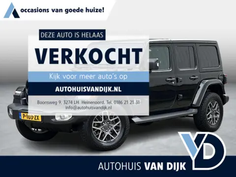 Jeep Wrangler Unlimited 4xe 380 Sahara | Plug-in/Leder/Cruise Adaptief/Stuur-/Stoelverw./Trekhaak