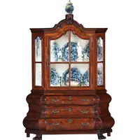 Miniatuur of meesterstuk van een "18e eeuwse wortelnoten porseleinkast"  ca 1885