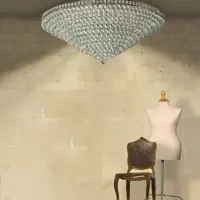 kolossale kroonluchter ca. 1950 met vele honderden geslepen bollen diameter 1,20 m.