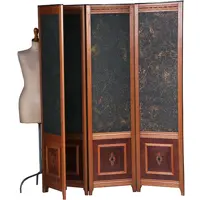 4-slags kamerscherm met sterrehemel en inlegwerk onderpanelen  beide kanten identiek