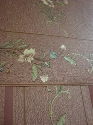 Opruiming uitverkoopblomen bruin behang 048