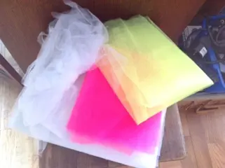 Tule - om b.v. Te knutselen - div. Kleuren