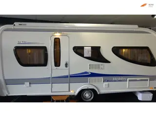 HOBBY La Vita Bionda 495 UL 2010 ENKELE BEDDEN RONDZIT Mover CASSETTELUIFEL en LUIFEL UNICO