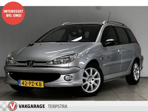 Peugeot 206 SW 1.6-16V Quiksilver/ Clima/ Elek.Pakket/ C.V. Afstand/ 16''LMV/ Dakrail/ Multi-Stuur/ 