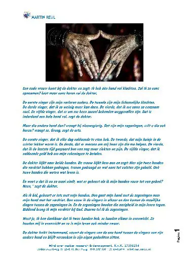 Een wijze oude vrouw zei: