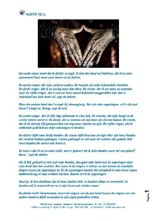 Een wijze oude vrouw zei: