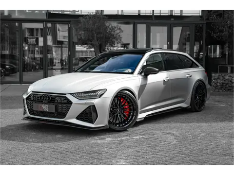 Audi RS6 ABT RS6-S Avant 4.0 TFSI quattro 700pk | Audi Exclusive Floret Silver matte | Carbon optiek