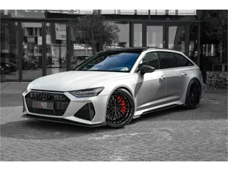 Audi RS6 ABT RS6-S Avant 4.0 TFSI quattro 700pk | Audi Exclusive Floret Silver matte | Carbon optiek