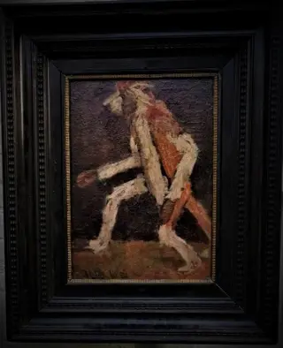 M.H.Mackenzie ""Aap "" olieverf op paneel 30 x 40 cm