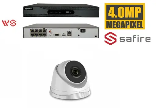 SAFIRE KIT1 Safire set 1x 4 Mega pixel Camera 1tb schijf wit