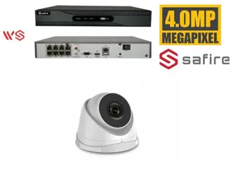 SAFIRE KIT1 Safire set 1x 4 Mega pixel Camera 1tb schijf wit