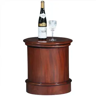 Chique mahonie kamergemak ca. 1835 of bijzettafeltje mét 4 flessen Baron de Hoen Pinot Blanc 1998