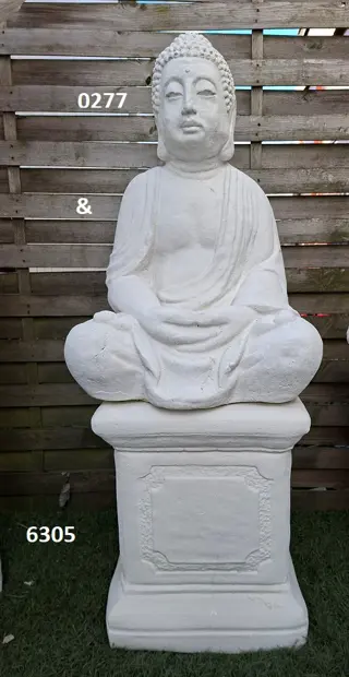 Boeddha met zuil. nr 0277 & 6305.