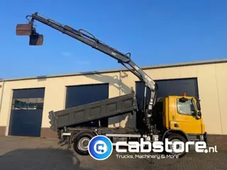 DAF CF 75.250 FA 4x2 - 3 zijdige Vossebelt kipper - Hiab 144 DS-2 Pro Autolaadkraan - Bouwjaar 2006 