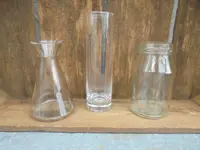 VAZEN SET MINI HELDER GLAS 3 DLG NIEUW