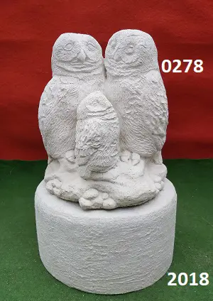 Familie uil met zuil. nr 0278 & 2018