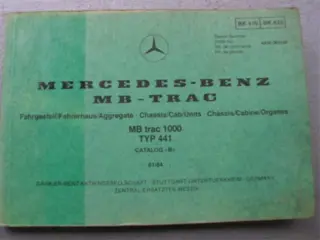 Manual MB-trac 1000, typ 441, cat "B"01/84