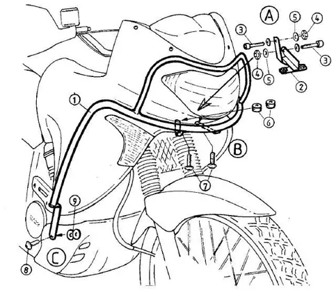 VALBEUGEL Honda TRANSALP 2000 - 2007
