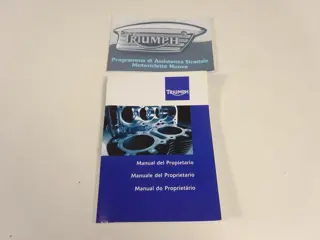 INSTRUCTIEBOEKJE Triumph Speed Triple 1050 2011 - 2012