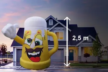 Opblaasbare Bierpul Cartoon te huur, landelijke bezorging mo