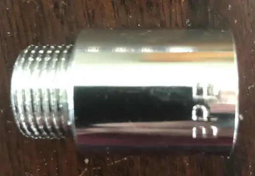 Kraanverlengstuk 3/8 x 25 mm. Chroom, nieuw.