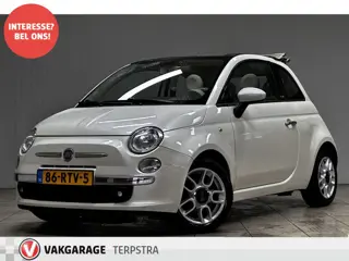 Fiat 500C 0.9 TwinAir Lounge/ Elek. Kap/ Media-Scherm/ Camera/ Half-Leder/ Airco/ Elek. pakket/ Blue