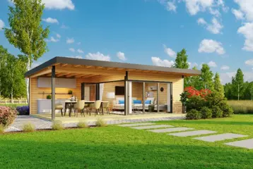 Tuinhuis-Blokhut Domeo 10 set: 450 x 850 cm