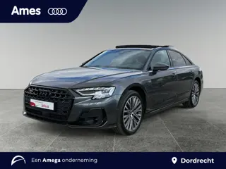 Audi A8 60 449pk TFSI e quattro Glazen panoramadak | S line-exterieurpakket |	Leder Valcona