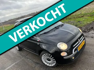 Fiat 500 1.2 / automaat- open dak - rood leder
