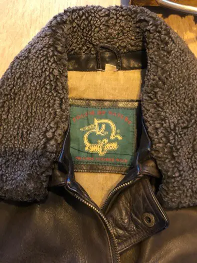 Warme mooie leren winterjas