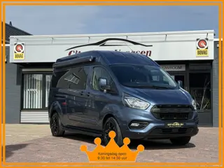 Ford Transit Custom buscamper zeer luxe inbouw professioneel gebouwd vitron euro 6 navi climate ctr 