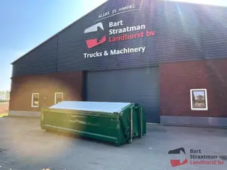 Container haakarm/kabelsysteem 10 m³ met hydraulisch zijbord, aluminium milieukleppen en franse acht