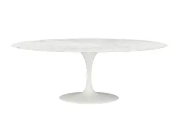 Ronde Tulip tafel Carrara marmeren blad 150cm